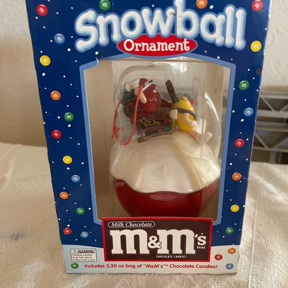 intage M&M's Ornament - 2001 Snowball Red & Yellow M&M Characters - NEW In Box. - Picture 5 of 7